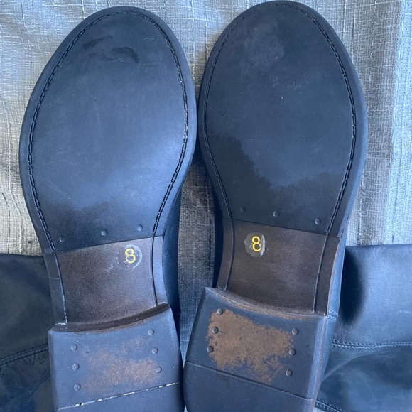 Black Genuine Soft Leather Knee High Boots Sz. 8 - Picture 9 of 16